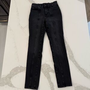 Duluth Trading Co Jean-Netics High Rise Slim Leg Denim Jeans Women’s 2 Reg Black